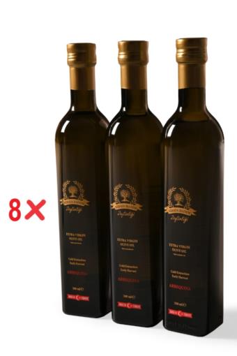 24 x 500 ml 12 Litre Arbequina, 0.15 Asitli, 2023 Ekim ayı Erken Hasat Soğuk Sıkım Naturel Sızma Zeytinyağı